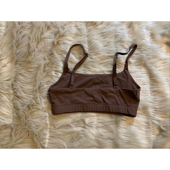 Everlane the Invisible Square-Neck Bralette Dark Tan XXS - Picture 4 of 7